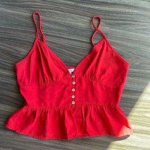 IRIS | Red Flare Crop Tank - size Medium WORN ONCE